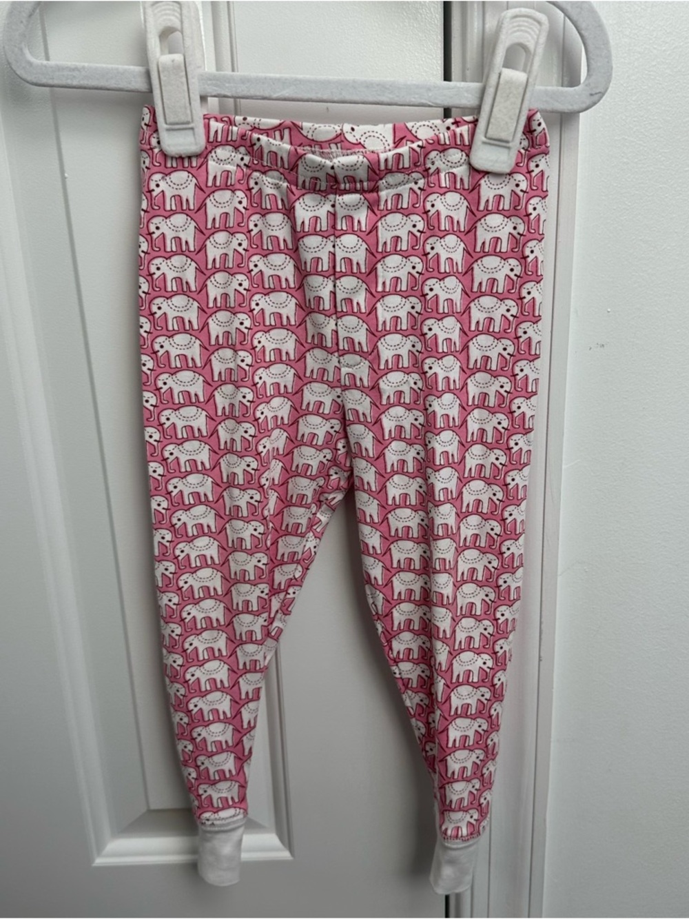 Roller rabbit girls pajama pants 2T pink elephant print VGUC